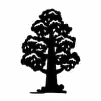 Kostenlose PSD silhouette isolierter bäume