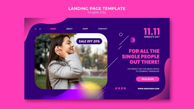 Singles Day 11.11 Sales Landing Page Vorlage