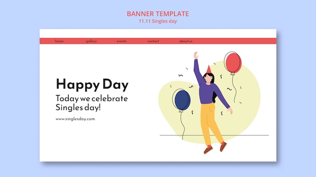 Singles day 11.11 sales landing page vorlage