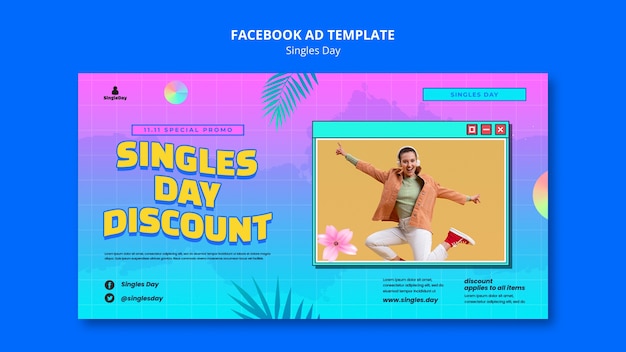 Kostenlose PSD singles day 11.11 sales social media promo-vorlage