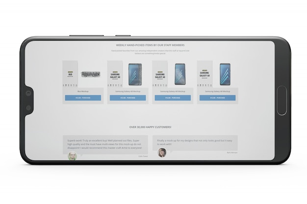 Kostenlose PSD smartphone-display-modell