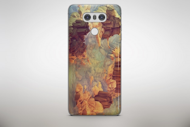 Smartphone mit Mountain Design Mock up