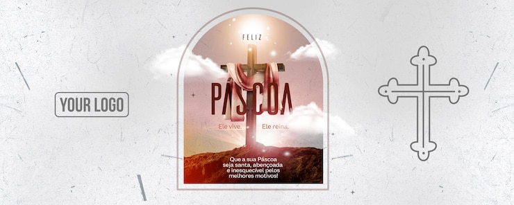 Kostenlose PSD social-media-banner semana santa frohe ostern