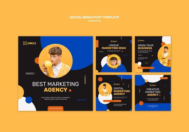 Social Media-Beiträge für digitales Marketing