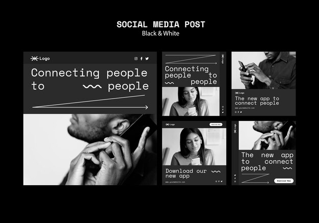 Social-Media-Beiträge in der Social-Media-App von Menschen verbinden