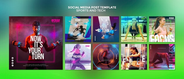 Social-Media-Beitrag für Sport und Technik