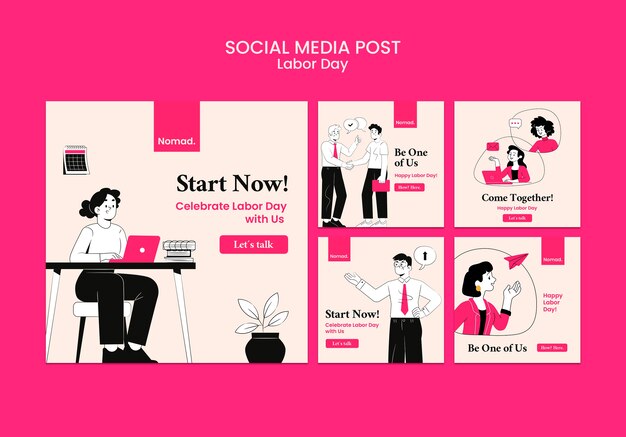 Social-Media-Beitragssammlung zum Tag der Arbeit