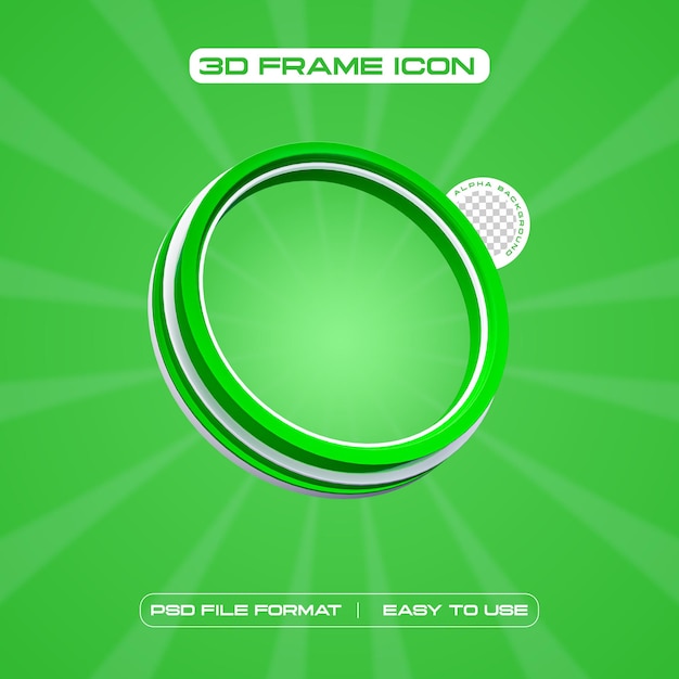 Social media circle profile frame 3d-rendering-illustration, die von der social media circle erstellt wurde