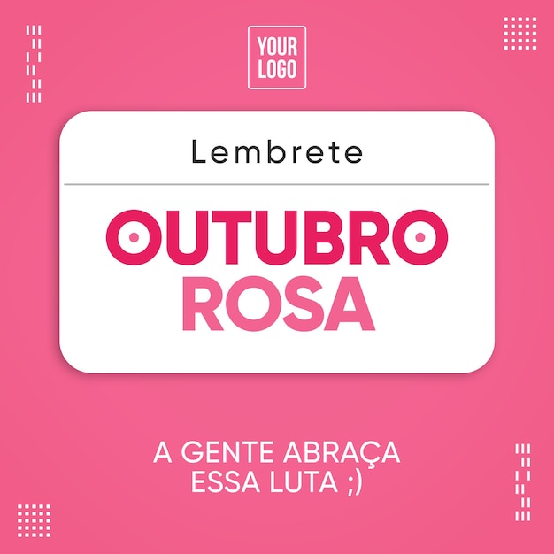 Kostenlose PSD social-media-feed erinnerung an die pink-oktober-kampagne in brasilien