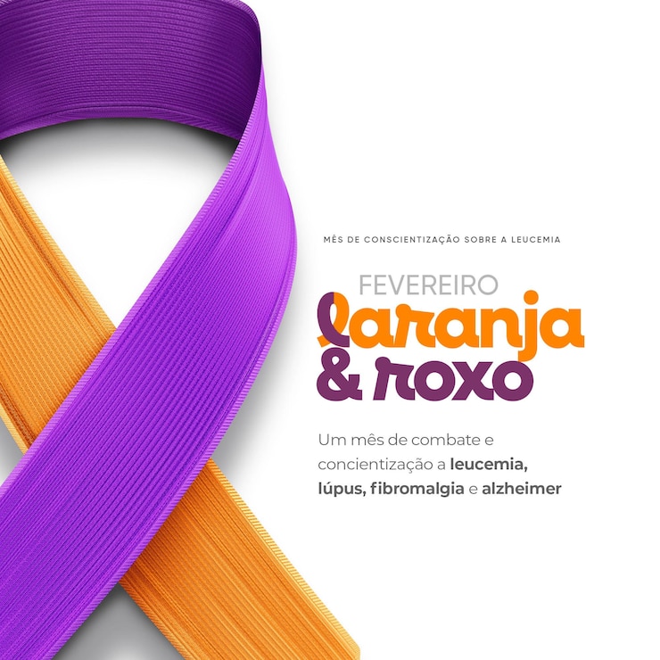 Kostenlose PSD social-media-feed-kampagne februar orange und lila