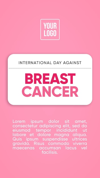 Kostenlose PSD social-media-geschichten internationaler tag gegen brustkrebs