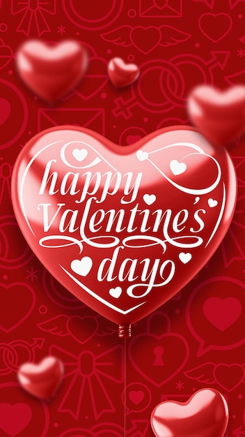 Social-Media-Geschichten zum glücklichen Valentinstag Liebe