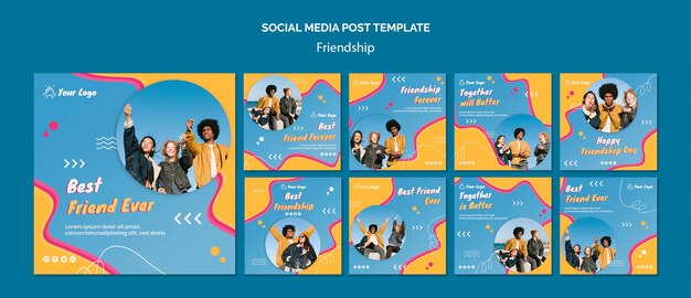 Social-Media-Post-Vorlage des Freundschaftskonzepts