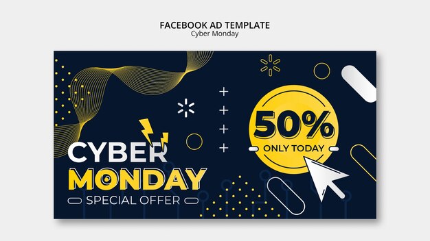 Social-Media-Promo-Vorlage für Cyber Monday
