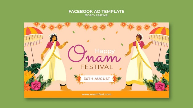 Social-media-promo-vorlage für die onam-feier