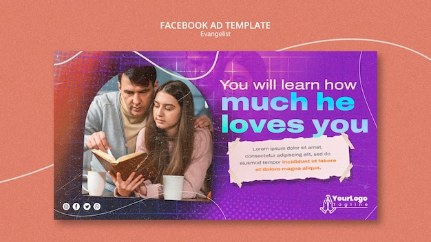 Social-Media-Promo-Vorlage für evangelistischen Glauben