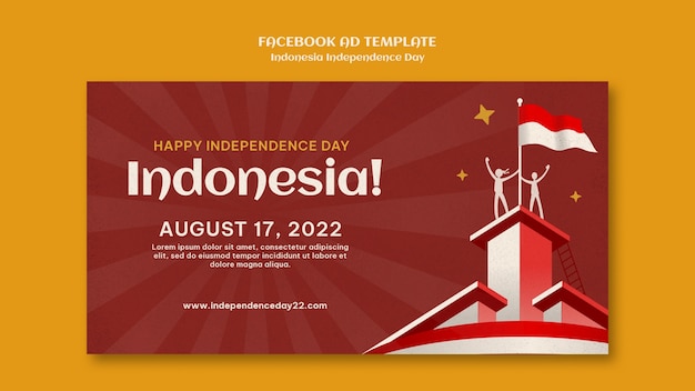 Social-Media-Promo-Vorlage zum Unabhängigkeitstag Indonesiens