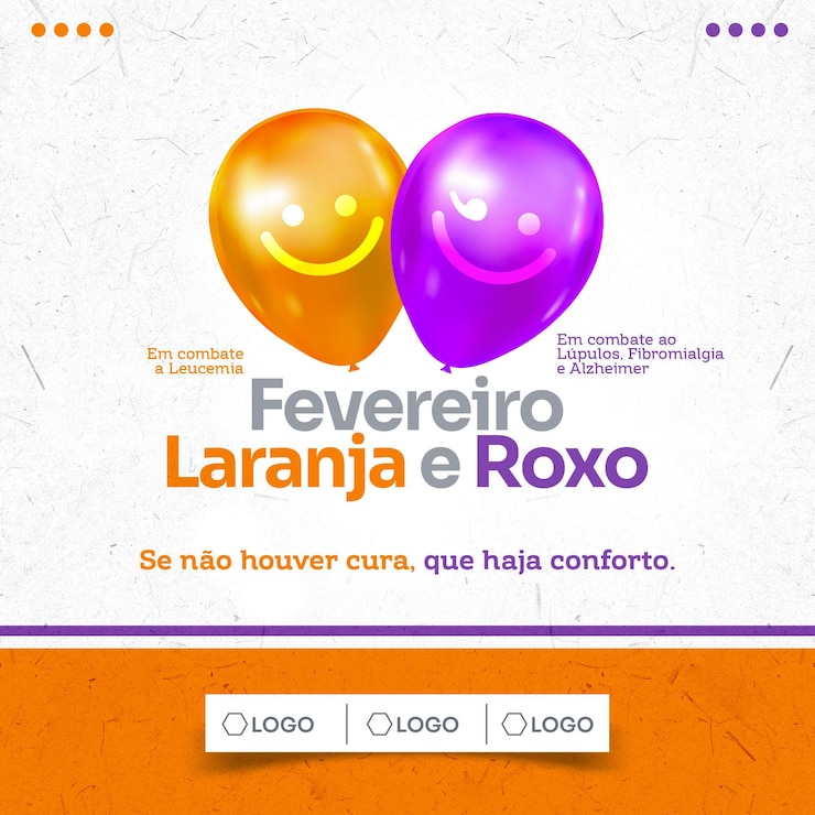 Kostenlose PSD social-media-template-feed-kampagne februar orange und lila