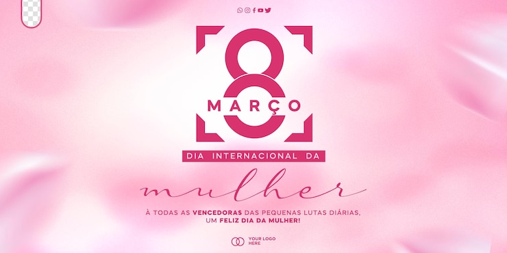 Kostenlose PSD social-media-vorlage zum frauentag dia internacional da mulher in brasilien