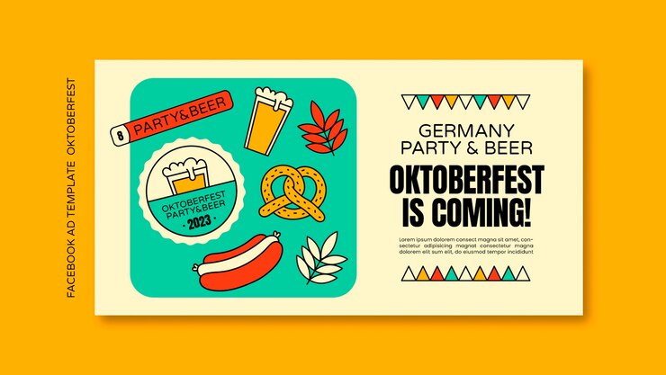 Kostenlose PSD social-media-werbevorlage für das oktoberfest