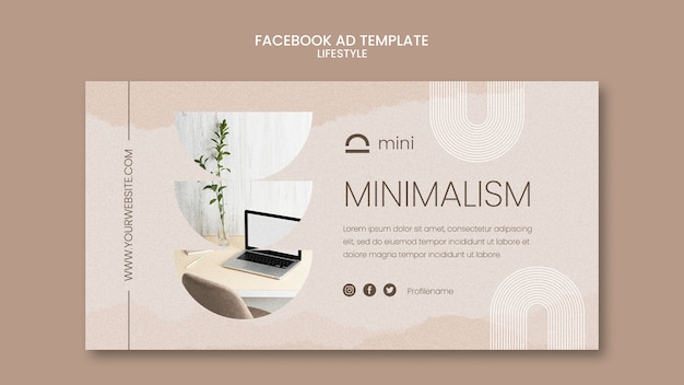 Social-media-werbevorlage für minimalistisches innendesign