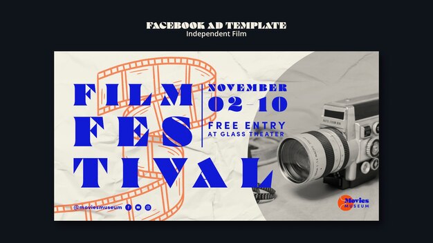 Social-Media-Werbevorlage für unabhängige Filmfestivals