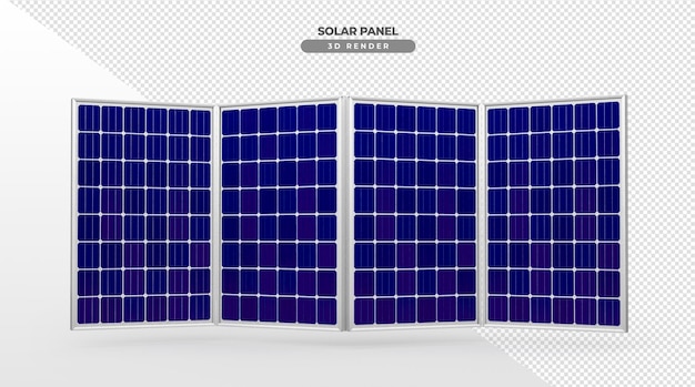 Solarplatten in 3D-realistischem Rendering
