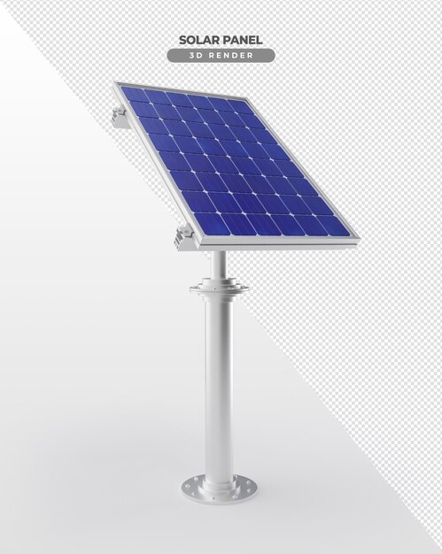 Solarstromplatten auf Aluminium-Hängebasis 3D-realistische Darstellung