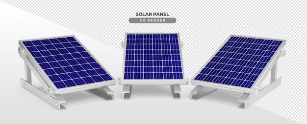 Kostenlose PSD solarstromplatten auf aluminiumbasis für realistische 3d-darstellung des bodens