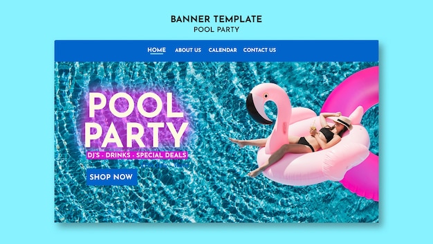 Kostenlose PSD sommer party landingpage vorlage