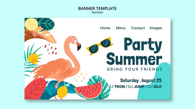 Sommer Party Landingpage Vorlage