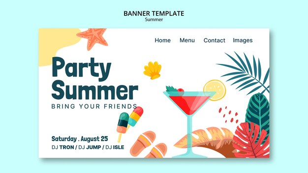 Sommer Party Landingpage Vorlage