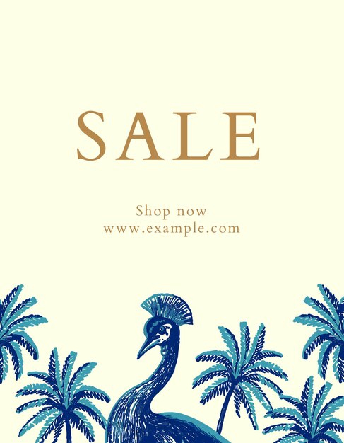 Sommer Sale Flyer Vorlage PSD in Blauton