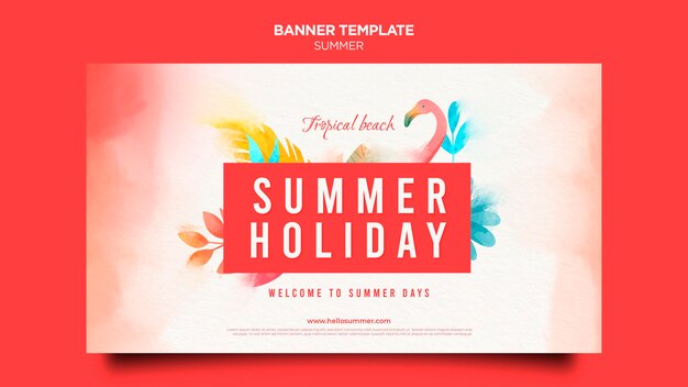 Sommer Verkauf Banner Vorlage