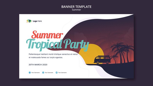 Sommerfest Banner Vorlage