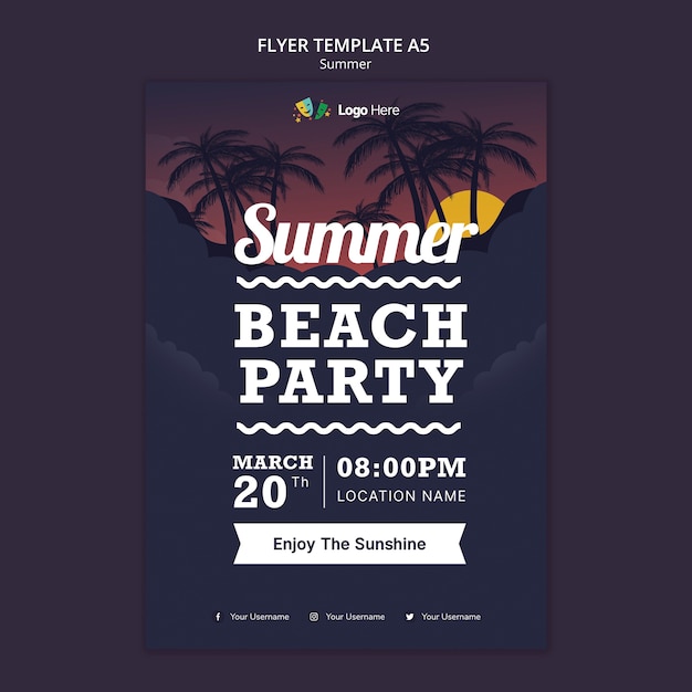 Sommerfest Flyer Vorlage