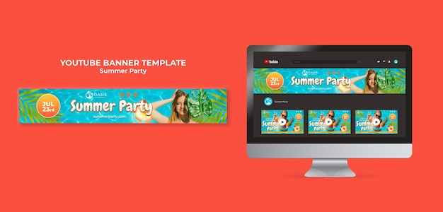 Kostenlose PSD sommerfest-template-design