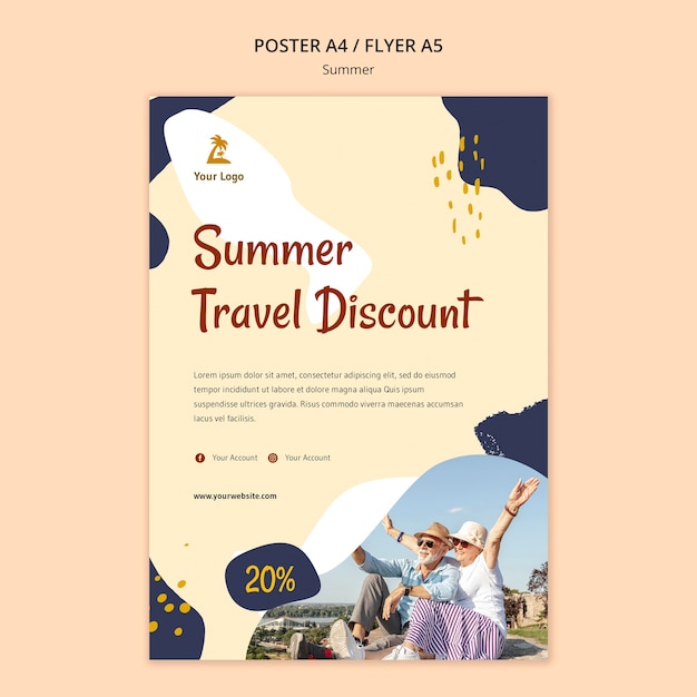 Sommerkonzept Flyer Vorlage