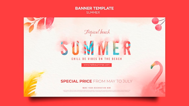 Sommerverkauf Banner Vorlage