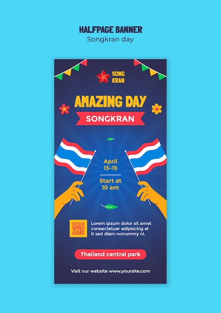 Kostenlose PSD songkran-vorlagen-design