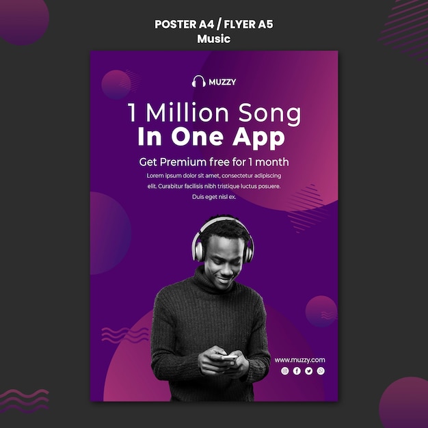 Songs app poster vorlage