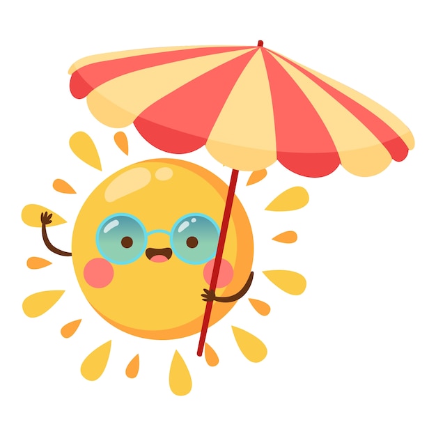 Sonnenillustration isoliert