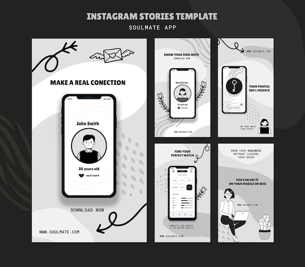 Kostenlose PSD soulmate app social media geschichten