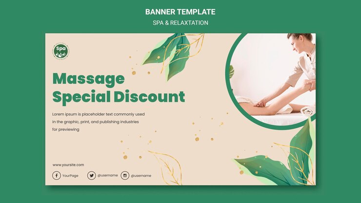 Kostenlose PSD spa-konzept-banner-vorlage