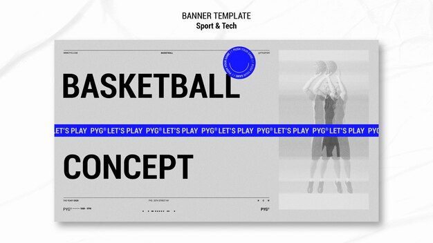 Spielen Sie Basketball-Konzept-Banner-Vorlage