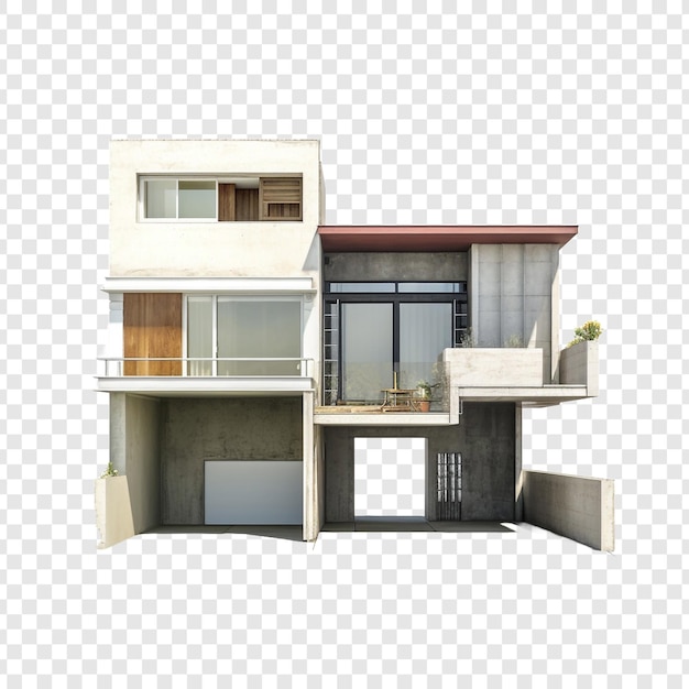 Split level 5 haus isoliert auf transparentem hintergrund