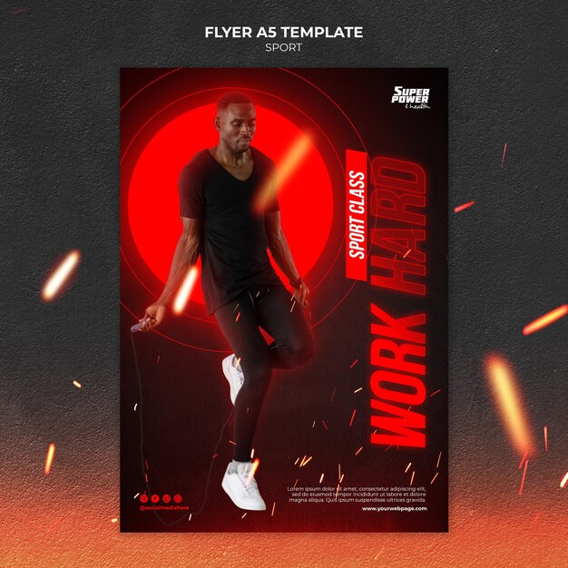 Sport a5 Flyer Vorlage