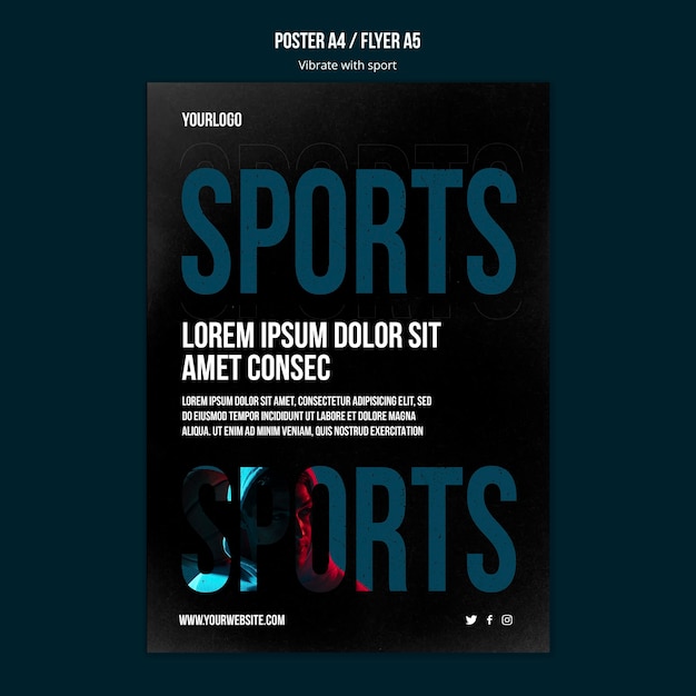 Kostenlose PSD sport ad flyer vorlage