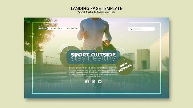 Sport außerhalb der Zielseite webtemplate