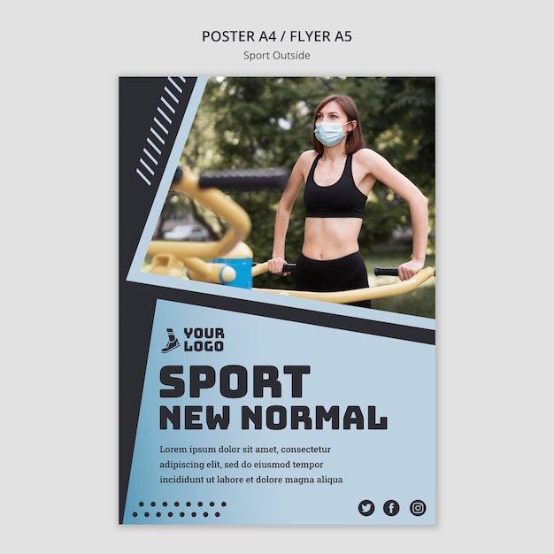 Sport außerhalb plakatgestaltung